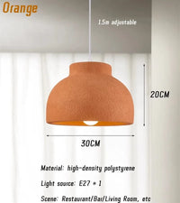 Éclairage suspendu LED japonais pour salle à manger, chambre et vestiaire | Marco Lucetti Orange-30CM / Lumière 3 couleurs