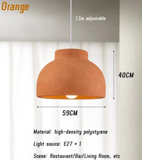 Éclairage suspendu LED japonais pour salle à manger, chambre et vestiaire | Marco Lucetti Orange-59CM / Lumière 3 couleurs