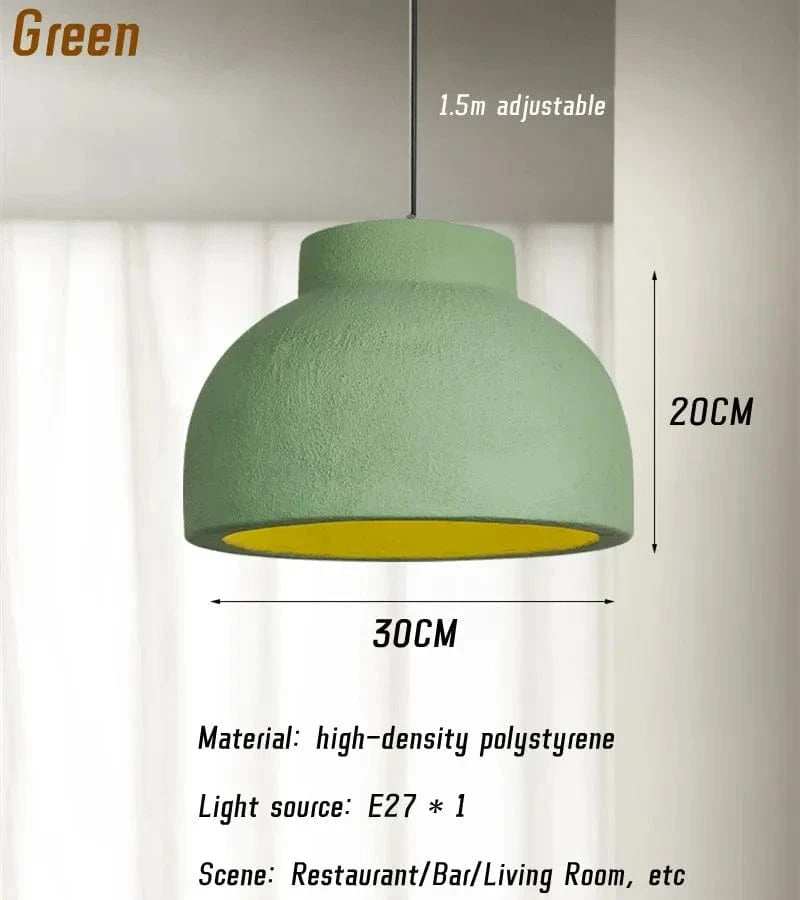 Éclairage suspendu LED japonais pour salle à manger, chambre et vestiaire | Marco Lucetti Vert-30CM / Lumière 3 couleurs
