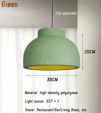 Éclairage suspendu LED japonais pour salle à manger, chambre et vestiaire | Marco Lucetti Vert-30CM / Lumière 3 couleurs