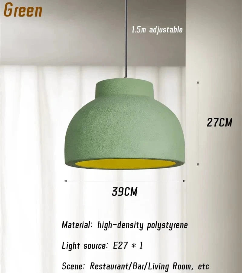 Éclairage suspendu LED japonais pour salle à manger, chambre et vestiaire | Marco Lucetti Vert-39CM / Lumière chaude 3000K