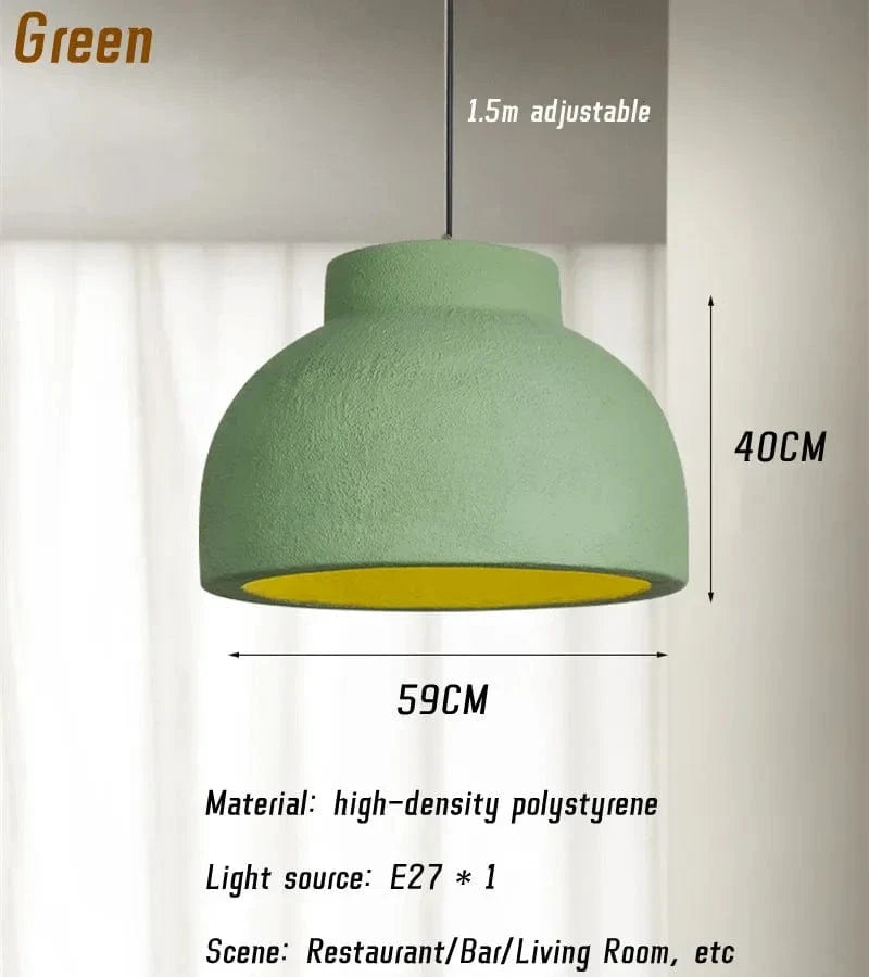 Éclairage suspendu LED japonais pour salle à manger, chambre et vestiaire | Marco Lucetti Vert-59CM / Lumière chaude 3000K