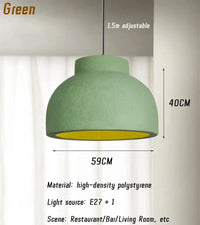 Éclairage suspendu LED japonais pour salle à manger, chambre et vestiaire | Marco Lucetti Vert-59CM / Lumière chaude 3000K