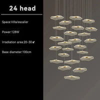 Élégant Lustre Villa Moderne Luxe Étage | Marco Lucetti 24 têtes / Blanc froid