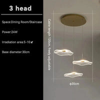 Élégant Lustre Villa Moderne Luxe Étage | Marco Lucetti 3 tête / Blanc froid