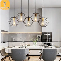 Élégant plafonnier LED géométrique suspendu E27 | Marco Lucetti