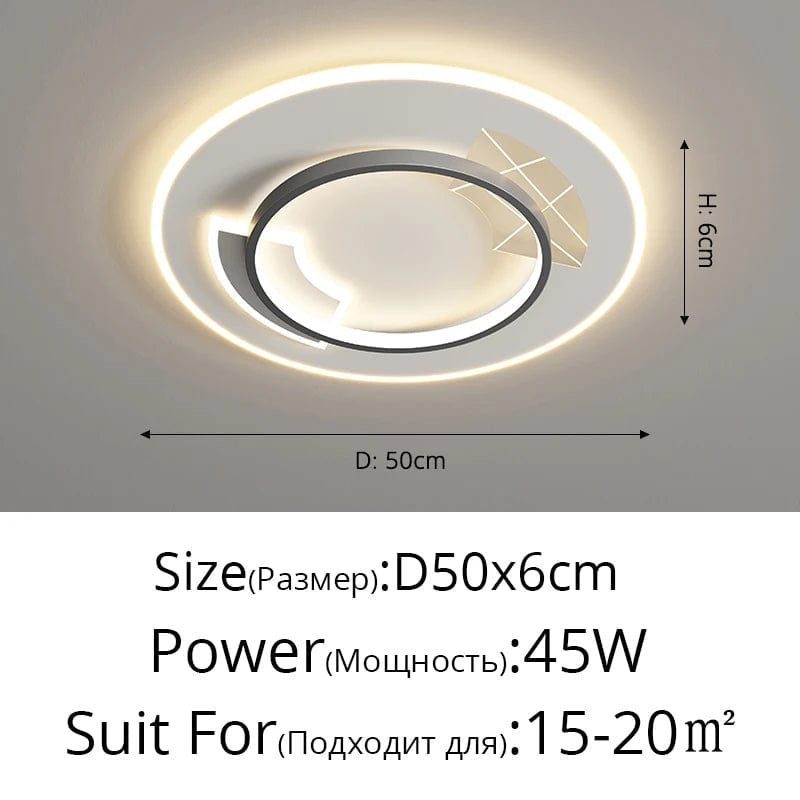 Ensemble d'éclairage nordique  moderne et minimaliste pour plafonnier | Marco Lucetti