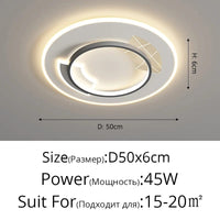 Ensemble d'éclairage nordique  moderne et minimaliste pour plafonnier | Marco Lucetti