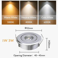 Ensemble de 10 mini spots LED intégrés ajustables | Marco Lucetti