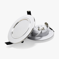 Ensemble de 4 downlights LED encastrés argentés | Marco Lucetti