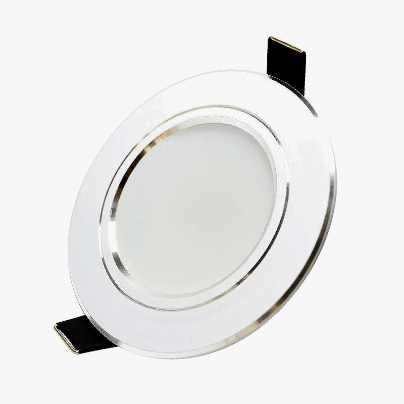 Ensemble de 4 downlights LED encastrés argentés | Marco Lucetti
