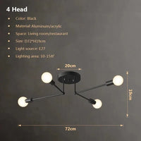 Ensemble de Plafonniers Multilampes au Design Moderne | Marco Lucetti 4 lampes - noir / Pas de blubs