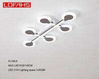 Entrance - Plafonnier à LED contemporain | Marco Lucetti 6 lampes / Chaude