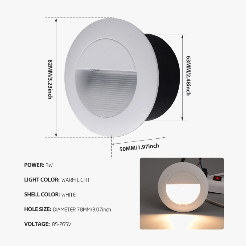Escalier LED Footlight Intégré Étanche pour l'Extérieur | Marco Lucetti