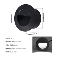 Escalier LED Footlight Intégré Étanche pour l'Extérieur | Marco Lucetti Cercle noir2