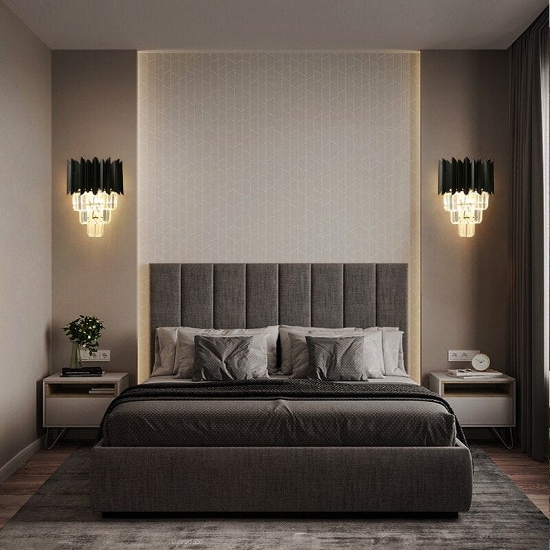 Etto - Applique murale moderne avec cristaux Luxury à 4 niveaux | Marco Lucetti