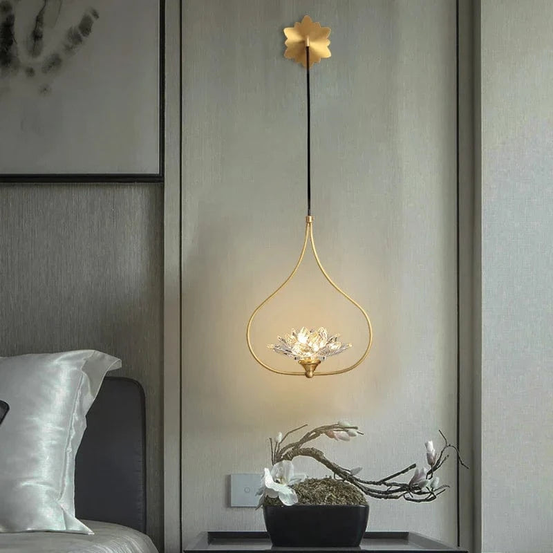 Étude G9 LED Lotus - Appliques murales élégantes pour un éclairage luxueux - Cuivre et Cristal - Lampara Pared | Marco Lucetti