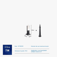 Nouvelle colonne lumineuse LED extérieure étanche IP65 10 W en aluminium pour chemin de jardin