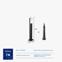 Nouvelle colonne lumineuse LED extérieure étanche IP65 10 W en aluminium pour chemin de jardin