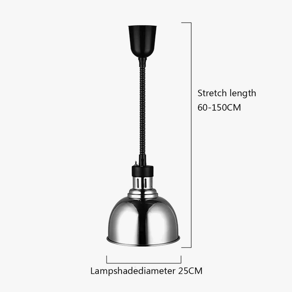Suspension LED rétractable pour chauffage alimentaire industrialisé