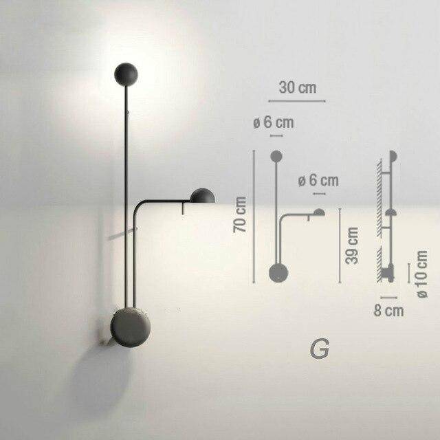 Foyer LED ajustable Design | Marco Lucetti G / Noir