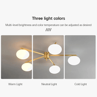 Galet Crème Suspension Luminaire LED en Verre Français Cuivre - Édition Luxe | Marco Lucetti