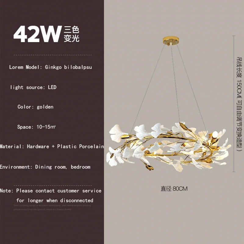 Ginkgo - Collection Atmosphère Luxe de Loft Hall d'Hôtel | Marco Lucetti A D80cm