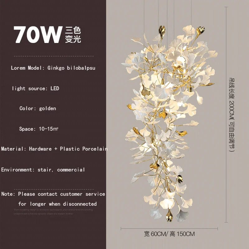 Ginkgo - Collection Atmosphère Luxe de Loft Hall d'Hôtel | Marco Lucetti L60cm H150cm