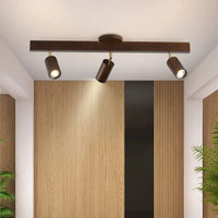 Grain de Bois Deluxe : Lustres LED avec Projecteur pour Salon Chambre Plafonniers Noir - Luminaire Cuisine | Marco Lucetti