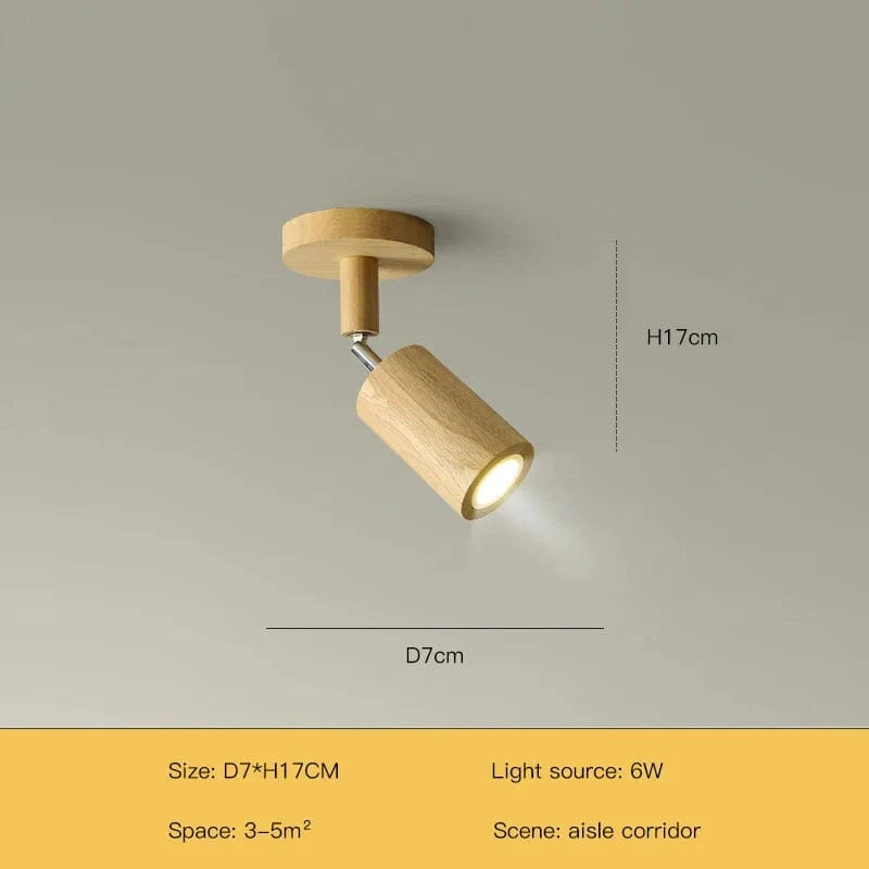 Grain de Bois Deluxe : Lustres LED avec Projecteur pour Salon Chambre Plafonniers Noir - Luminaire Cuisine | Marco Lucetti Têtes B type 1 / Lumière froide