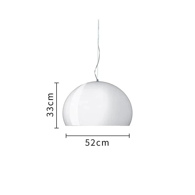 Gubi Turbo Suspension Globe Blanche pour Chambre à Coucher et Salle à Manger | Marco Lucetti Brillant et opaque 1 / Sans ampoule