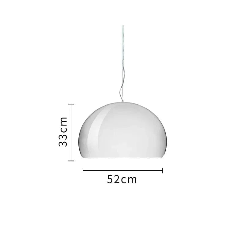 Gubi Turbo Suspension Globe Blanche pour Chambre à Coucher et Salle à Manger | Marco Lucetti Chrome / Sans ampoule