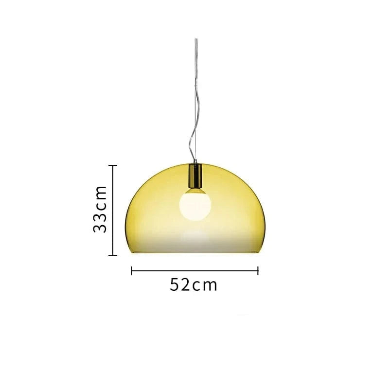 Gubi Turbo Suspension Globe Blanche pour Chambre à Coucher et Salle à Manger | Marco Lucetti Jaune / Sans ampoule