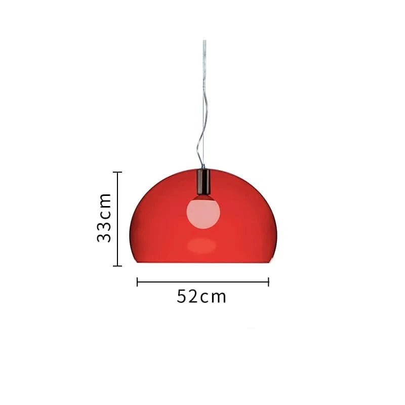 Gubi Turbo Suspension Globe Blanche pour Chambre à Coucher et Salle à Manger | Marco Lucetti Rouge / Sans ampoule