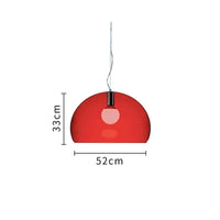 Gubi Turbo Suspension Globe Blanche pour Chambre à Coucher et Salle à Manger | Marco Lucetti Rouge / Sans ampoule