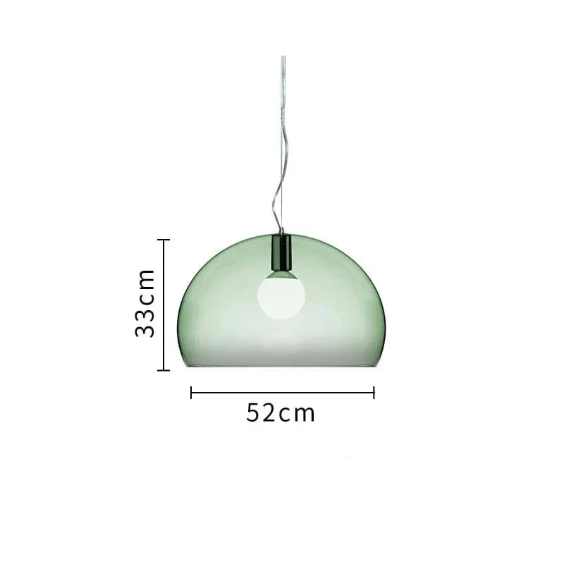 Gubi Turbo Suspension Globe Blanche pour Chambre à Coucher et Salle à Manger | Marco Lucetti Vert clair / Sans ampoule