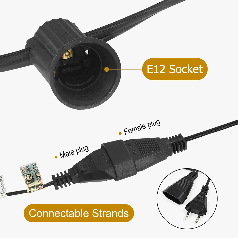 Guirlandes Lumineuses LED G40 pour l'Extérieur | Marco Lucetti