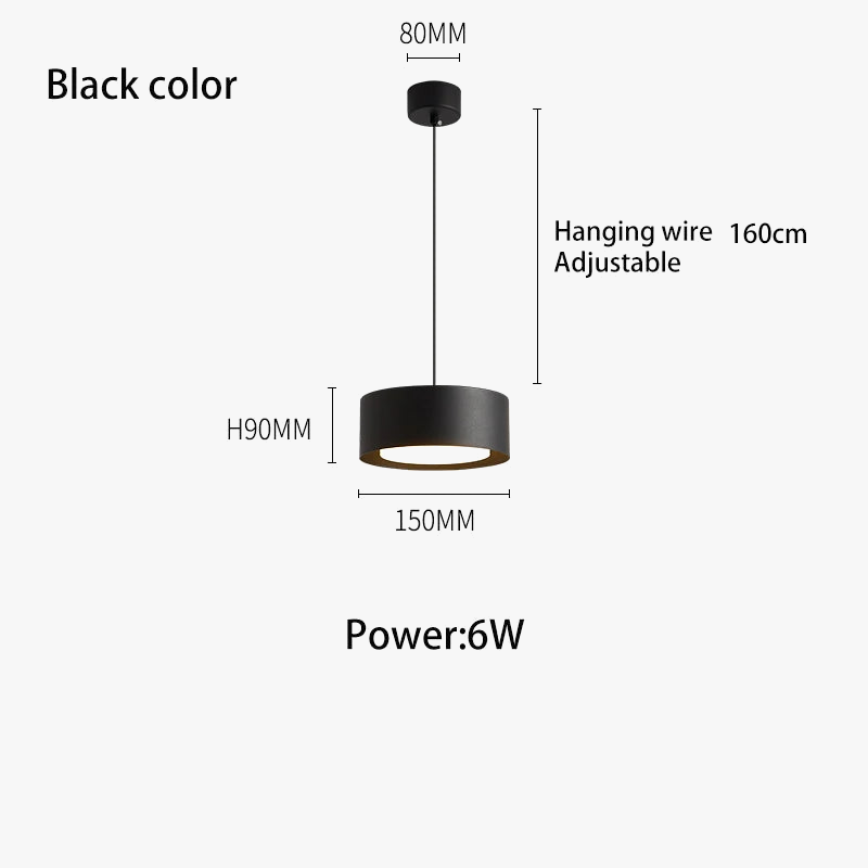 GYSLUX Suspension LED Panneau Rond Suspendu Downlight