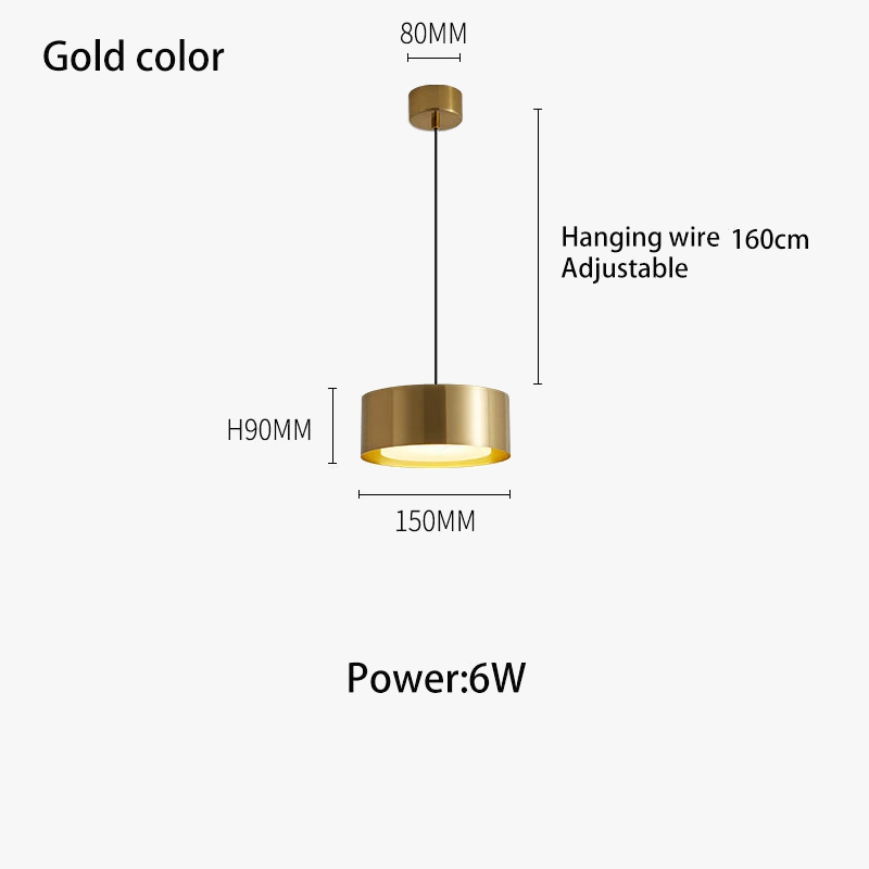GYSLUX Suspension LED Panneau Rond Suspendu Downlight