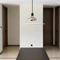 Helios: Lustre design LED chromé suspendu | Marco Lucetti