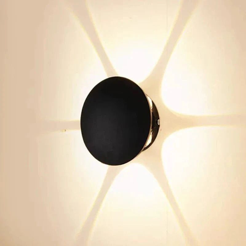 Hémisphère - Applique murale LED 4W haut de gamme pour Chevet, Couloir et Jardin | Marco Lucetti 12CM 6W / Lumière blanche / Plastique ABS | noir