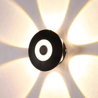 Hémisphère - Applique murale LED 4W haut de gamme pour Chevet, Couloir et Jardin | Marco Lucetti 12CM 8W / Lumière blanche / Plastique ABS | noir