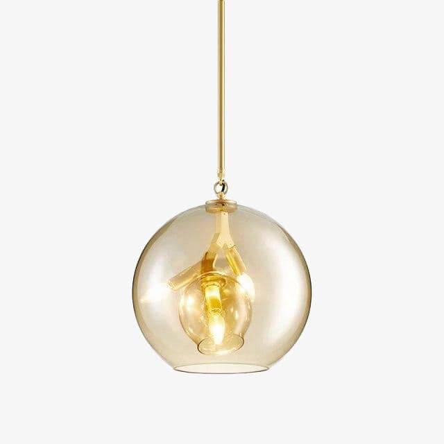 Suspension LED cristal doré
