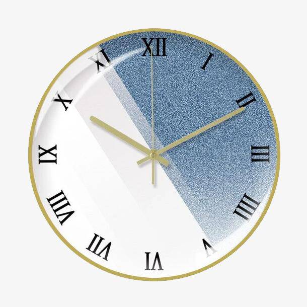 Horloge métal bleue & blanche "Créative" Ø30cm | Marco Lucetti