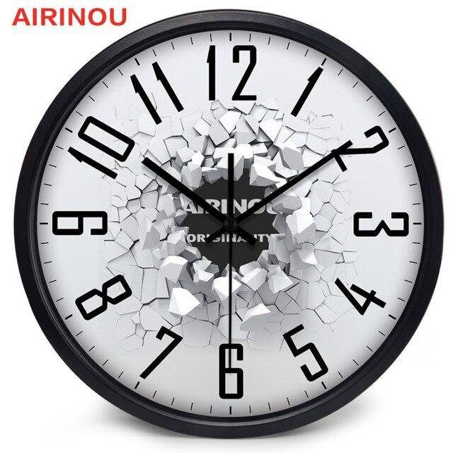 Horloge murale 3D Break Design. | Marco Lucetti Noir / 25cm