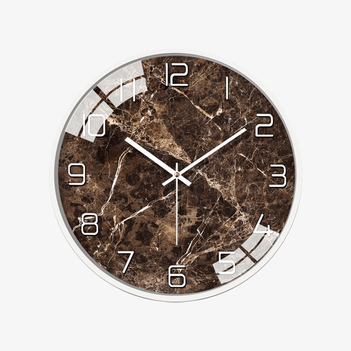 Horloge murale en marbre marron - Relojic.ImageLayout | Marco Lucetti