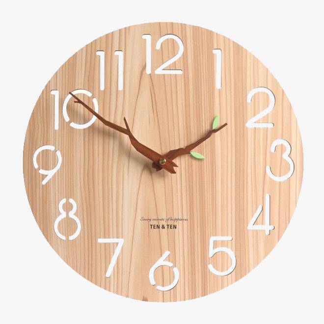 Horloge murale scandinave en bois 30cm "Trunck" | Marco Lucetti