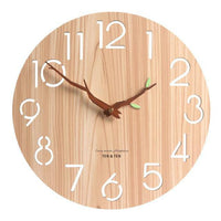 Horloge murale scandinave en bois 30cm "Trunck" | Marco Lucetti B
