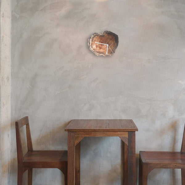 Horloge Murale Scandinave en Bois Foncé 28 cm - Hours | Marco Lucetti