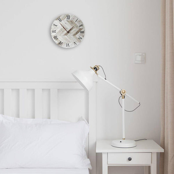 Horloge murale scandinave en bois gris 28cm. | Marco Lucetti